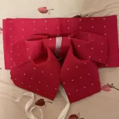 浴衣　帯　作り帯　赤　ピンク