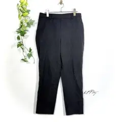 ユニクロ アンクルパンツ イージーテーパード スラックス チャコールグレー XL