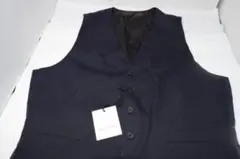 新品☆Paul Smith ストライプ ベスト☆紺色☆L2サイズ☆裏地黒
