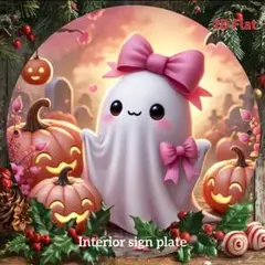 看板 プレート(おばけ)ハロウィン雑貨　北欧雑貨　ゴースト　カボチャ　パンプキン