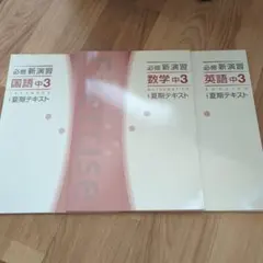 【夏期講習】必修新演習　中3　英語、数学、国語　塾テキスト【塾テキスト】のサムネイル