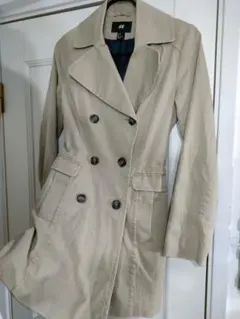 美品✦H&M エイチ・アンド・エム　定番上質トレンチコート　S　ベージュ