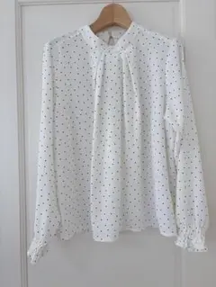 ★ ROPE' PICNIC ★ ロペピクニック ドット柄ブラウス ホワイト