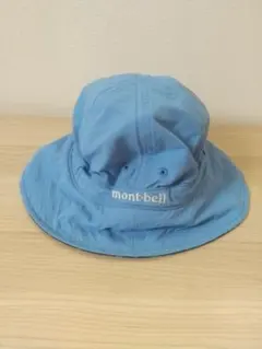 mont-bell バケットハット 水色 チェック柄