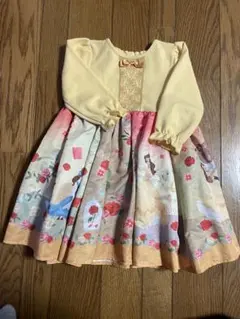 美女と野獣 ベル風ドレス ディズニープリンセス 黄色 ワンピース