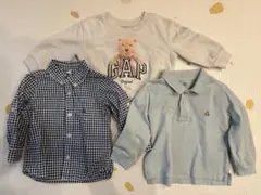 GAP クマ刺繍 長袖シャツ 3点セット
