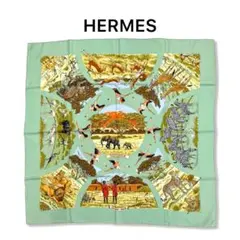 新品 HERMES エルメスカレ90 パウニー族の首長 大判 シルクスカーフ