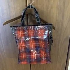 レッドチェック トートバッグ
