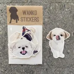 【シーズー】オリジナルイラスト　ランダム　耐水ステッカー　4枚入り
