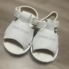 COMME CA ISM ホワイトオープントゥサンダル 12cm