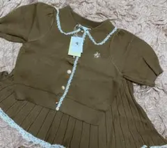 新品　未使用　タグ付き　クラシカル　ニットセットアップ　ブラウン　ミニスカ