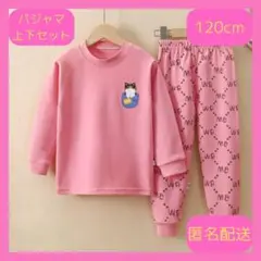パジャマ ルームウェア上下セット 綿100％　ねこ柄　120cm　新品未使用②