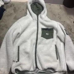 CAMP7 フリースジャケット ホワイト・オリーブ