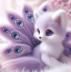 ダイヤモンドアート20×20九尾のキツネ　可愛い妖狐　アニメイラスト　作成キット