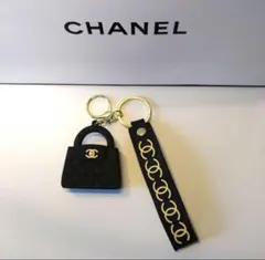 CHANEL　④ ノベルティ バッグチャーム キーホルダー　ブラック