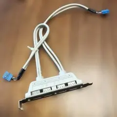 マザーボード内部USB 2.0ピンヘッダ→外部UBポート変換ブラケット