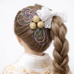 ＊あやめ＊ 水引髪飾り 卒業式袴 成人式 七五三 レトロモダン