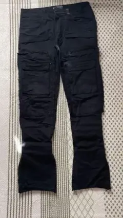 LiftedAnchors ブラック パネル カーゴ デニム パンツ w30