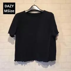 《美品♡》DAZY ブラック ケーブル編み 半袖Tシャツのサムネイル