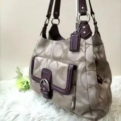 【美品】COACH シグネチャー 肩掛け トートバッグ ショルダーバッグ