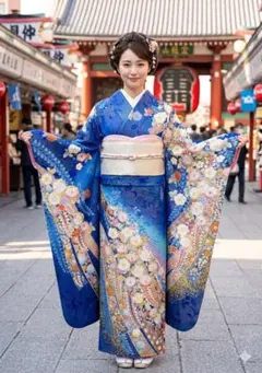 157~170センチぐらいの方が適応サイズ】振袖フルセット 假屋崎省吾