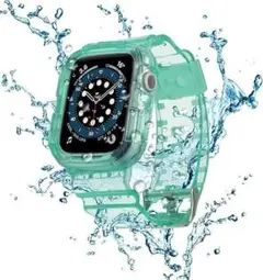Apple Watch バンド 保護ケース付き 一体型　40mm　グリーン