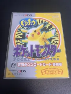 日*1様 ポケットモンスター ピカチュウバージョン　専用ダウンロードカード特別版 ポケットモンスターピカチュウ 専用ダウンロードカード特別版
