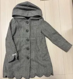 any FAM フード付きチェックコート 120