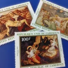 9623 外国切手 カメルーン 1982年 宗教画 イースター 3V