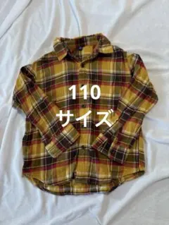 ネルシャツ　長袖　黄色