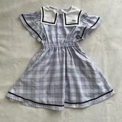 ALGY セーラー襟 チェック柄 ワンピース 130cmのサムネイル