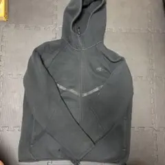 Nike フルジップ フード付きジャケット ブラック テックフリース　黒