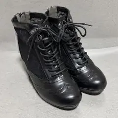 【未使用品】axes femme チュールレースアップブーツ Sサイズ ブラックのサムネイル