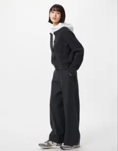 Mサイズ＊UNIQLO＊ブラッシュドジャージーワイドパンツ