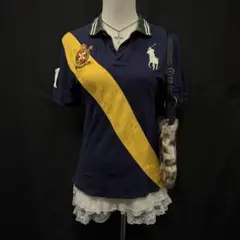 平成ギャル　y2k POLO ラルフローレン　ポロシャツ　ビックポニー　ロゴ