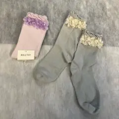 エニファム 靴下2足セット　お花　19〜23センチ　新品あり