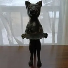 ブロンズ製・ウェルカム猫・カード・名刺入れ・2体 - メルカリ