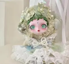 スカルパンダ 着せ替え　POPMART 花びら　チュールドレス　2点セット　緑色