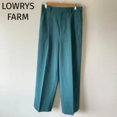 ローリーズファーム スラックス パンツ　センタープレス　グリーン　こなれ　L