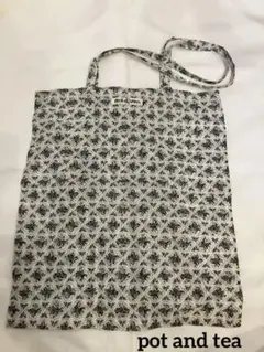 pot and tea 花柄トートバッグ medium ポットアンドティー