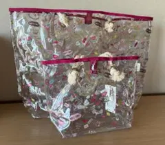 【新品】＜コクーニスト＞ ビニール素材（透明）　トートバッグ　大小セット