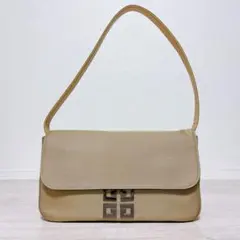 ✨美品✨ポーチ付 ジバンシー ショルダーバッグ 4Gロゴ 千鳥格子 希少 
