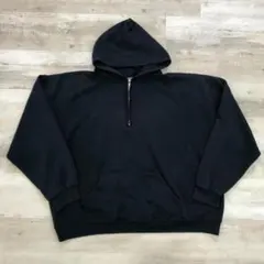 90s RUSSELL ラッセル 無地ブランク スウェットパーカー M ブラック