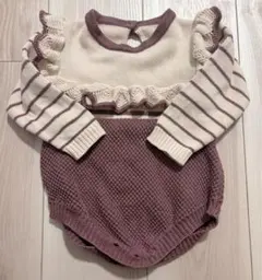 ベビーニットロンパース