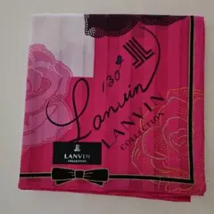 新品！LANVIN COLLECTION　大判 ハンカチ ピンクのサムネイル