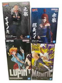 NARUTO ルパン三世 僕のヒーローアカデミア プライズフィギュア 4点セットのサムネイル