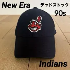 ★ニューエラ★クリーブランド・インディアンス★90s★ワフーロゴ★ネイビー★新品のサムネイル