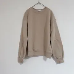 ジーユー M クールネック 裏起毛 トレーナー シンプル