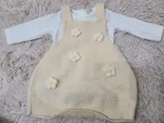 花装飾付きオーバーオールセット petitmain