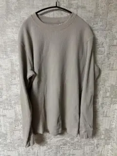 コットン ワッフル　カットソー　LL ベージュ　NIKE kinema ユニクロ